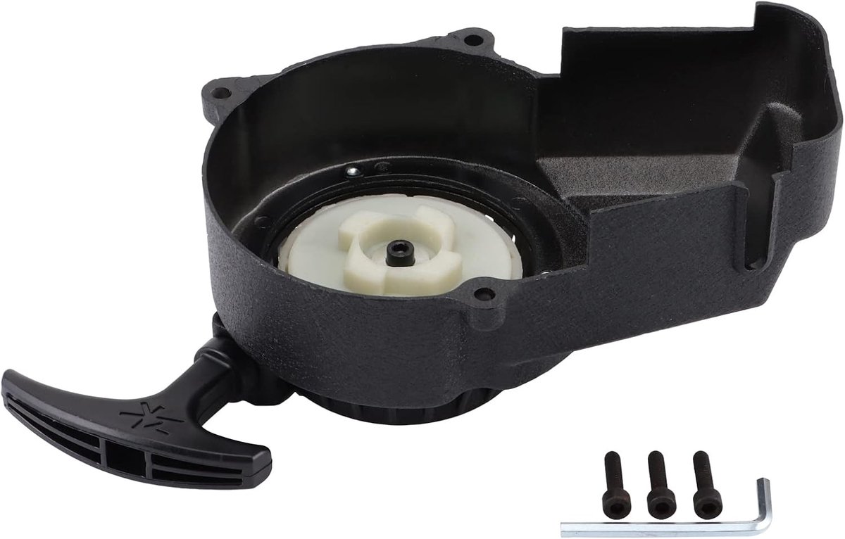 WOOSTAR Recoil Pull Starter Replacement for 47cc 49cc 2 Stroke Pit Bike ATV Quad Scooter Moped Black - ShopVlot