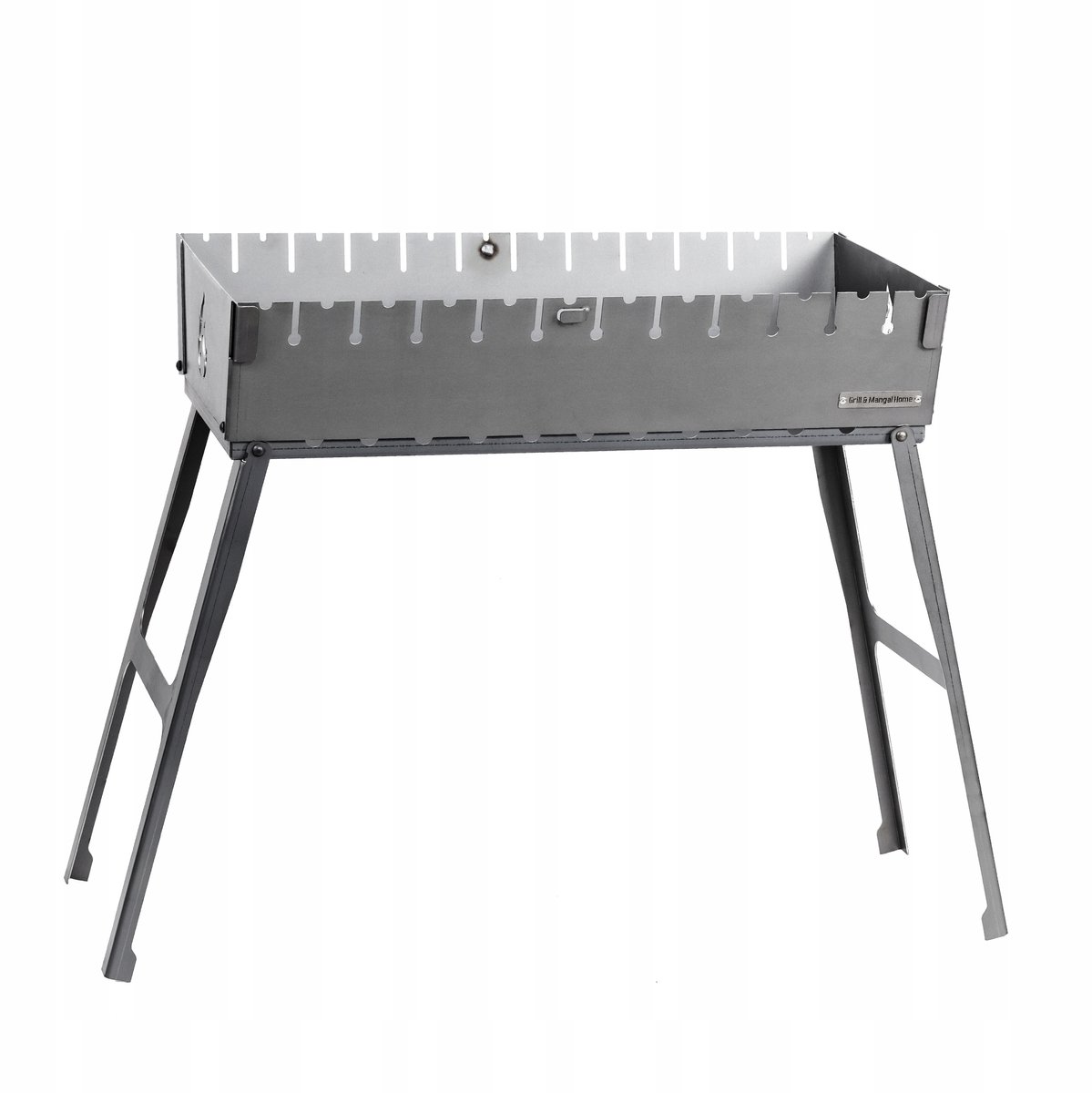 Mangal Grill Koffer 12 Spiesjes Koolgrill Opvouwbaar Metaal 2mm