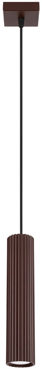 Sollux Lighting Hanglamp KARBON - GU10 - bruin - aluminium - 8x8x118cm