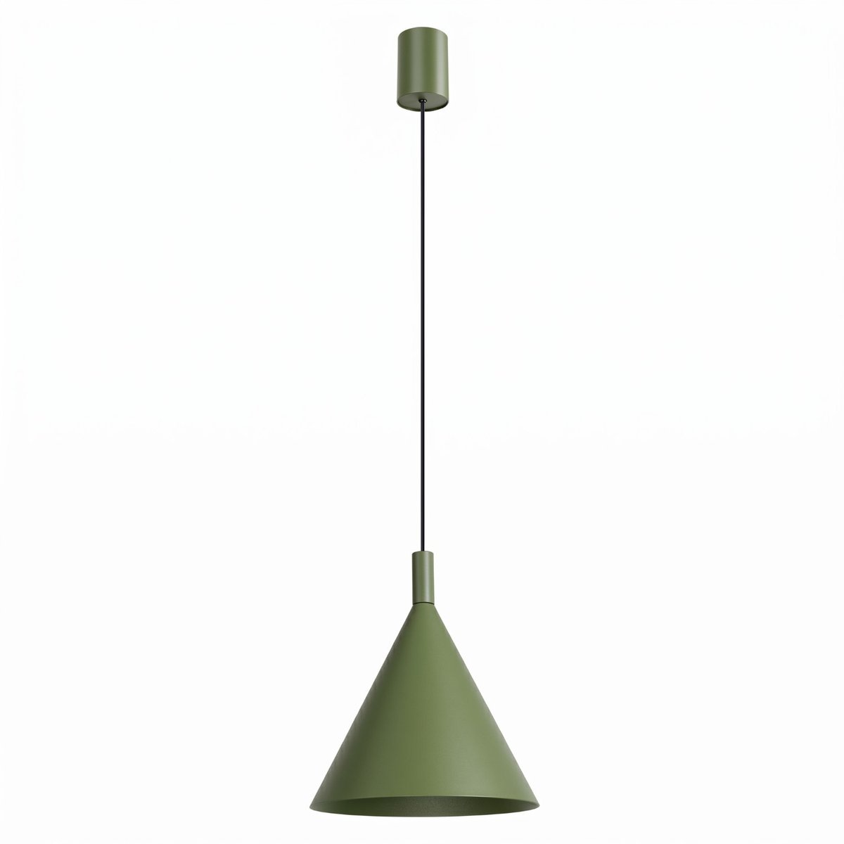 Sollux Lighting Hanglamp NOX - E27 - olijfgroen - staal - 24.5x24.5x140cm