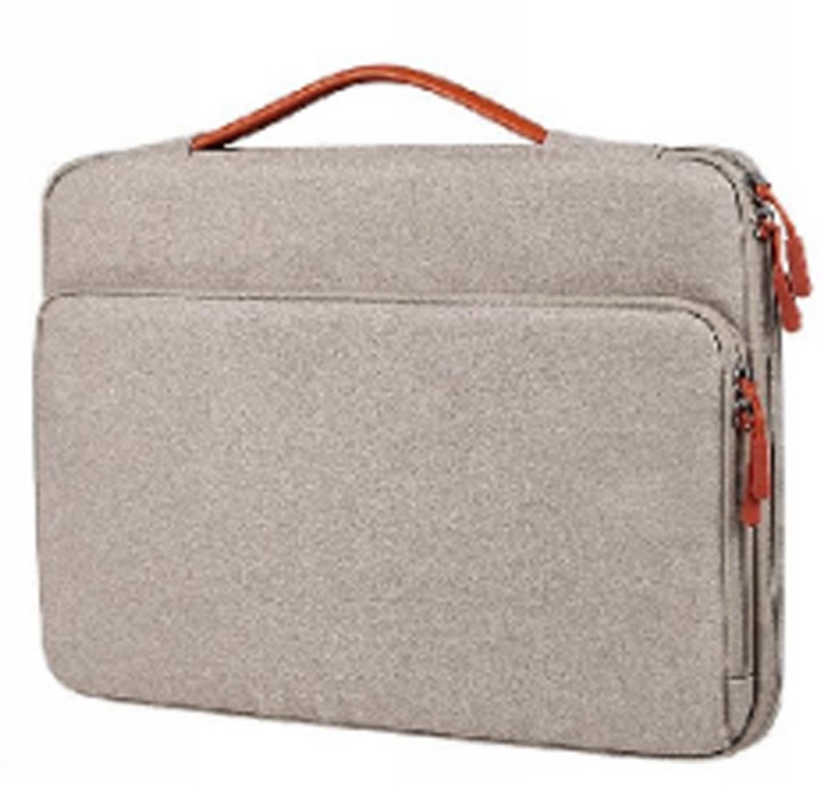 Merkloos Laptophoes voor 13,3 inch Laptops - Beige Nylon