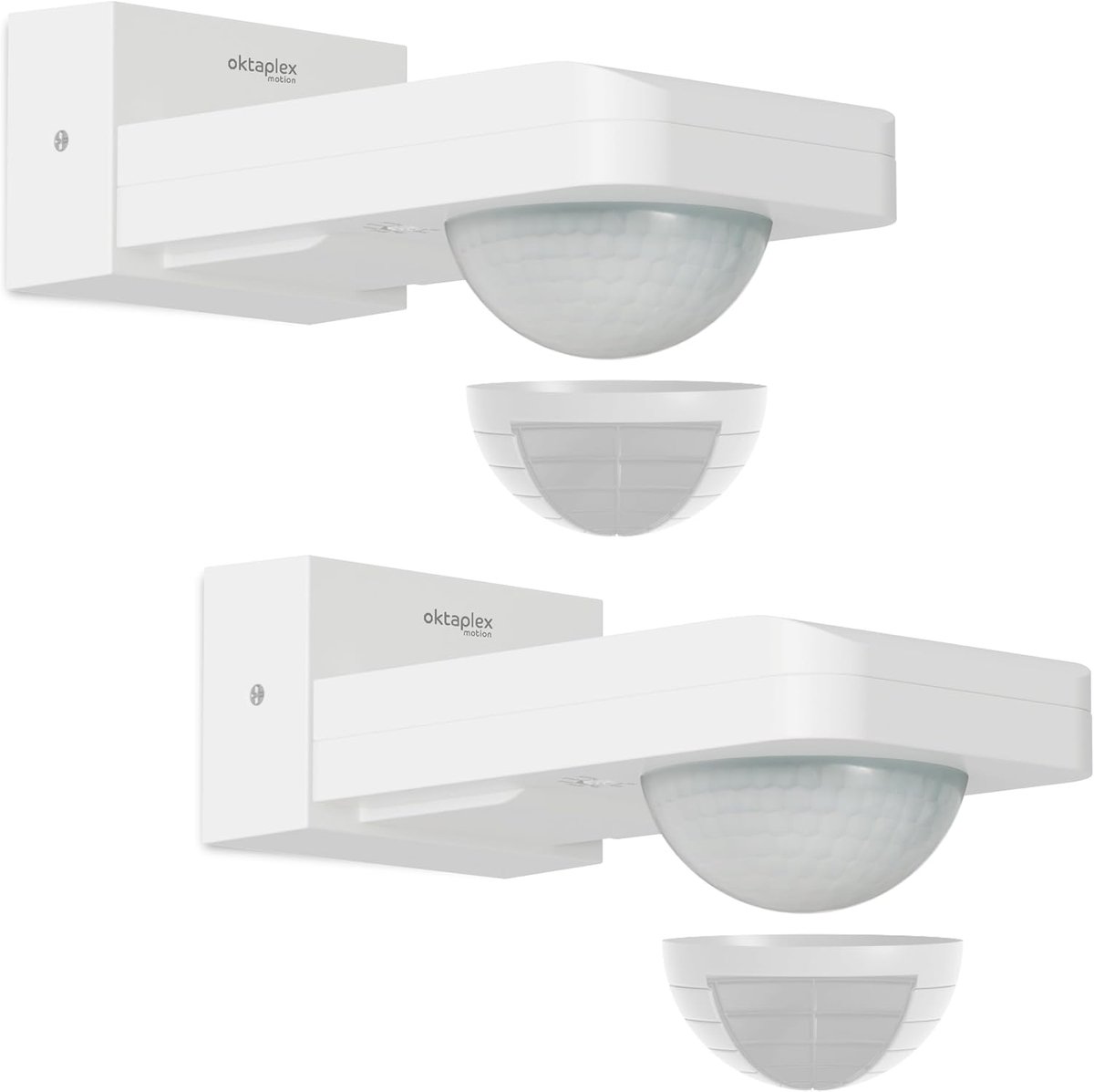 Oktaplex Tea Motion Sensor Set of 2 Outdoor Motion Sensor 360° Rotation IP65 Surface Mounted Motion Sensor 9 m Range - ShopVlot