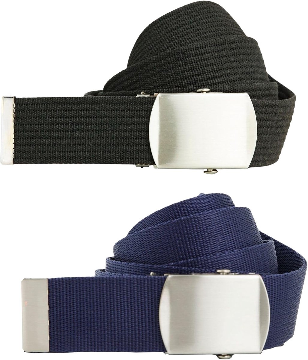 shenky Fabric Belt 4 cm Width 112 cm to 160 cm Fabric Belt with Buckle Men's Belt Canvas Women Buckle Women's Belt - ShopVlot