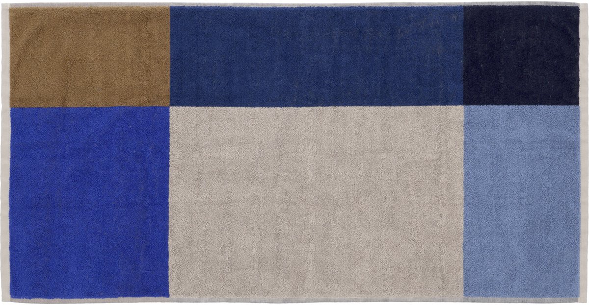 Södahl organic Colour Block Handdoek 50 x 100 cm Blue