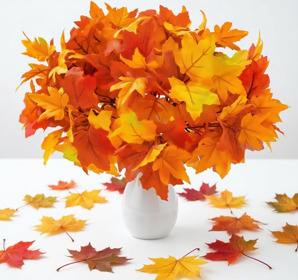 Laelfe 5 Bundles Artificial Maple Leaves for Autumn Decorations - ShopVlot