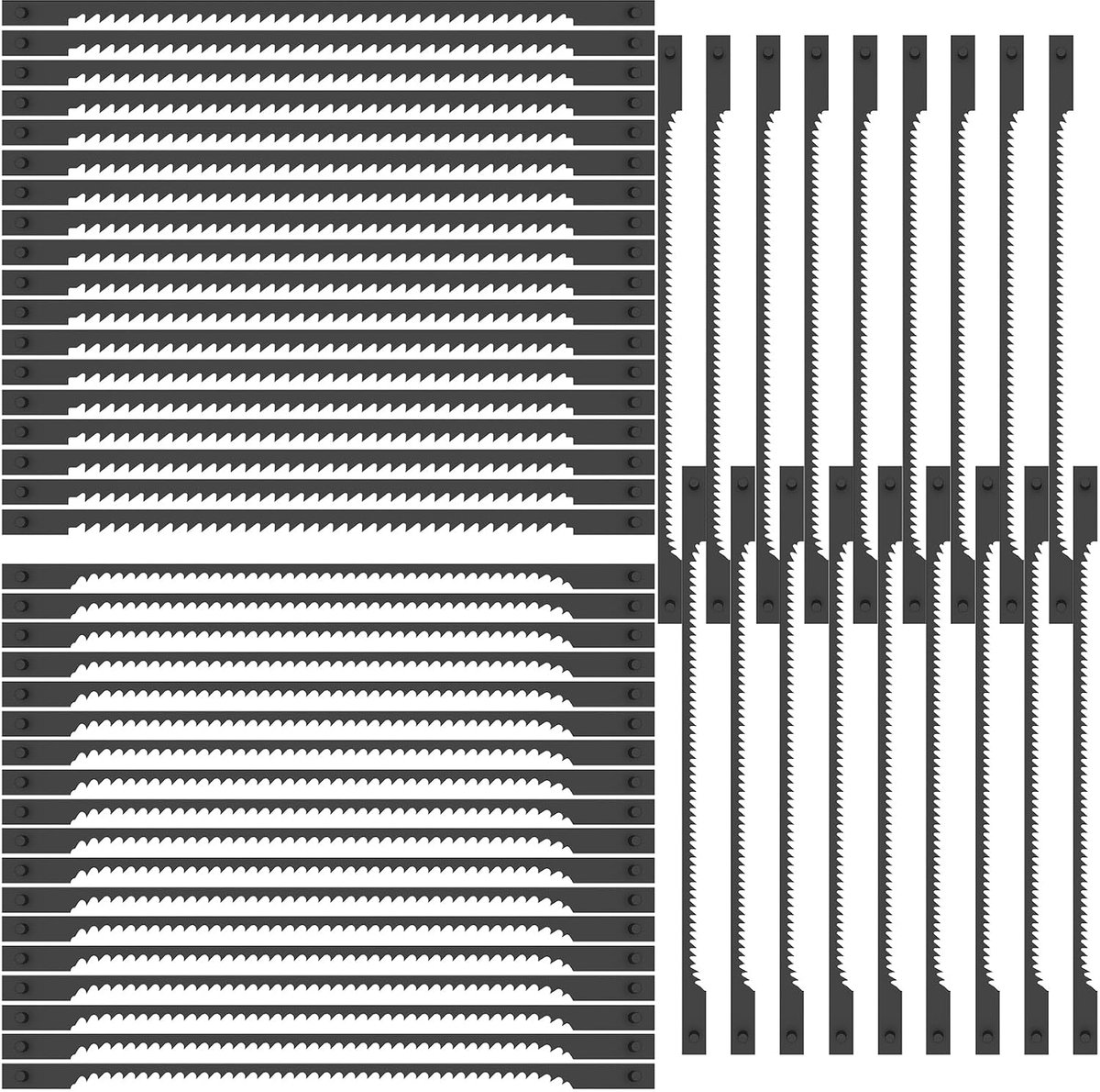27 stuks decoupeerzaagbladen, 165 mm, decoupeerzaagbladen met pen, 15/18/24 tanden, elektrisch gereedschap - ShopVlot