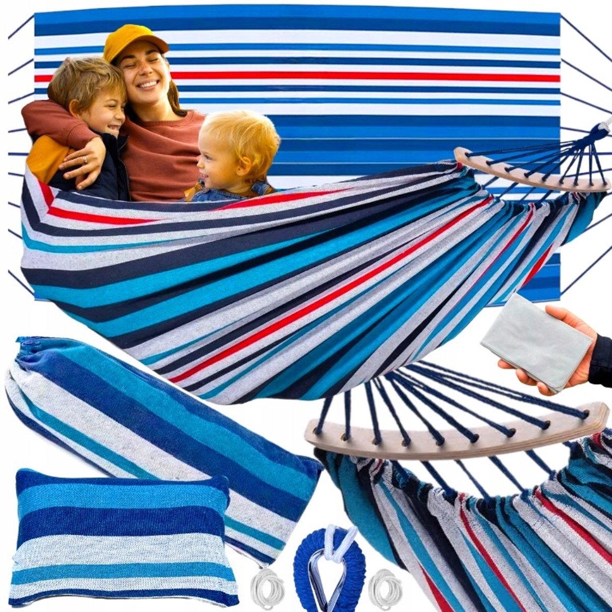 LERTZ Tuinhamak met kusjes, dragtas & bouwpakket - comfortabel & duurzaam