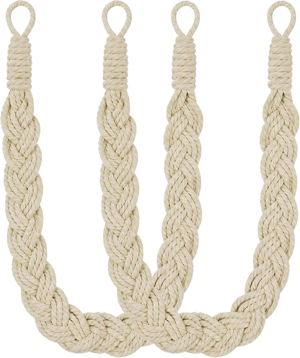 2 stuks gordijnhouders, handgebreide gordijnhouder, decoratieve gordijnhouder in boho-stijl voor thuis en kantoor - ShopVlot