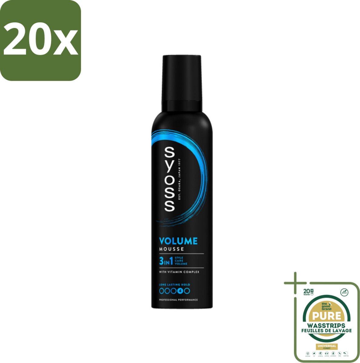 20 x Syoss - Volume - Haarmousse - Langdurige Volume - 250 ml - Grootverpakking - Haarmousse - Volume - Styling - Haarverzorging - Salonkwaliteit