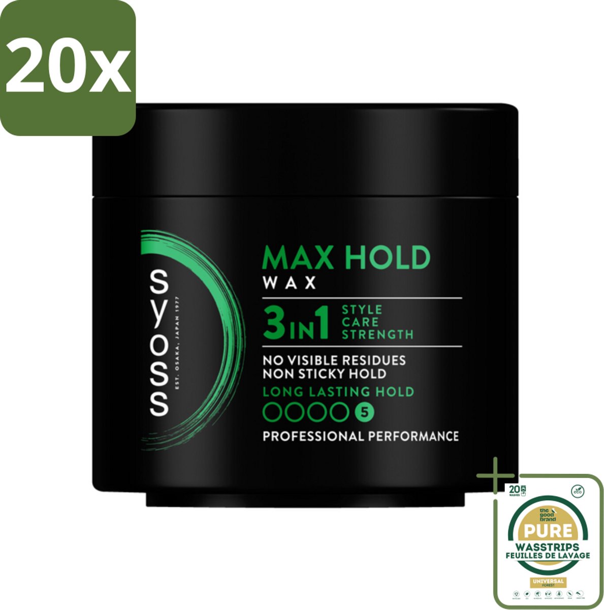 20 x SYOSS - Max Hold Haarwax - Verzorging - Langdurige Styling - 150ml - Grootverpakking - Haarwax - Haartypen - Haartypen Styling - Haartypen Verzorging - Haartypen Verzorging