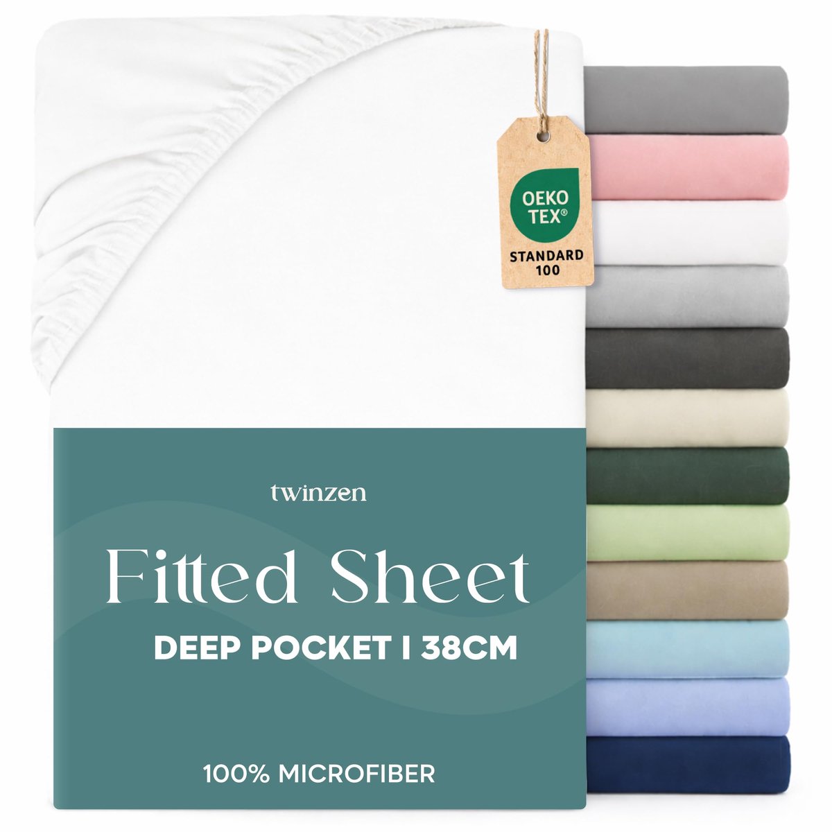Hoeslaken 200x220 cm - 100% geborsteld microvezel polyester - diepe hoeken 35 cm - ideaal voor dikke matrassen - ShopVlot