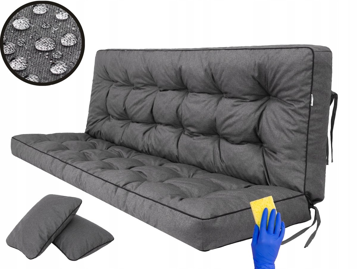 Tuinkussen 180x105cm voor loungebank, waterafstotend, 11 designs