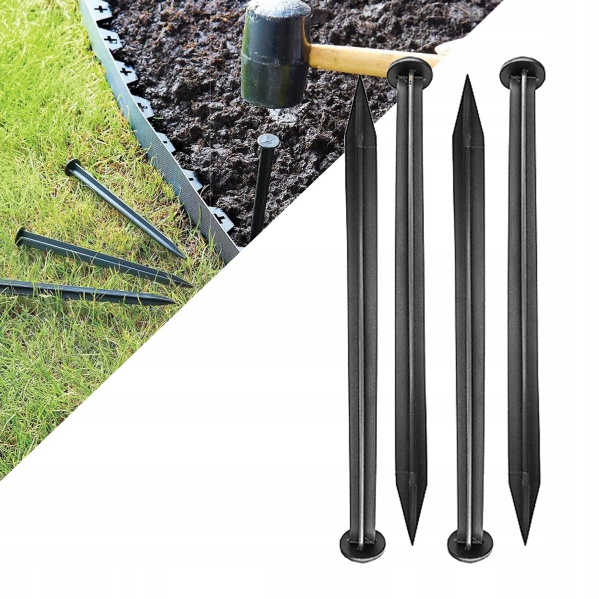 Tuinhaken 20cm 10 stuks - Stevige Bevestiging voor Tuinranden