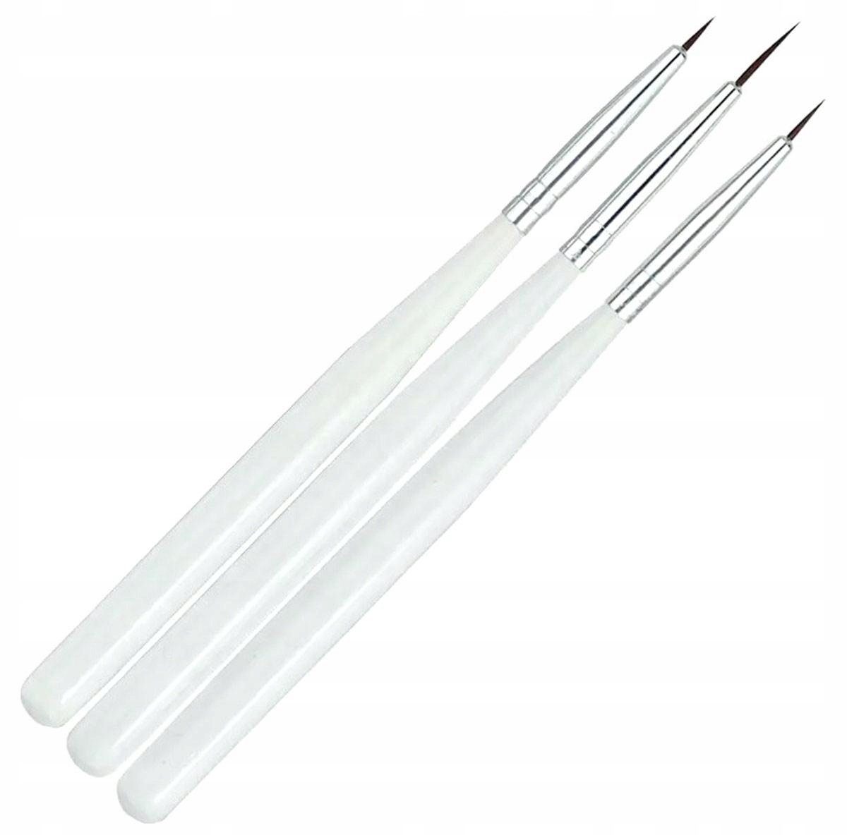 Professionele Nageldecoratie Penseelset - 3 Stuks