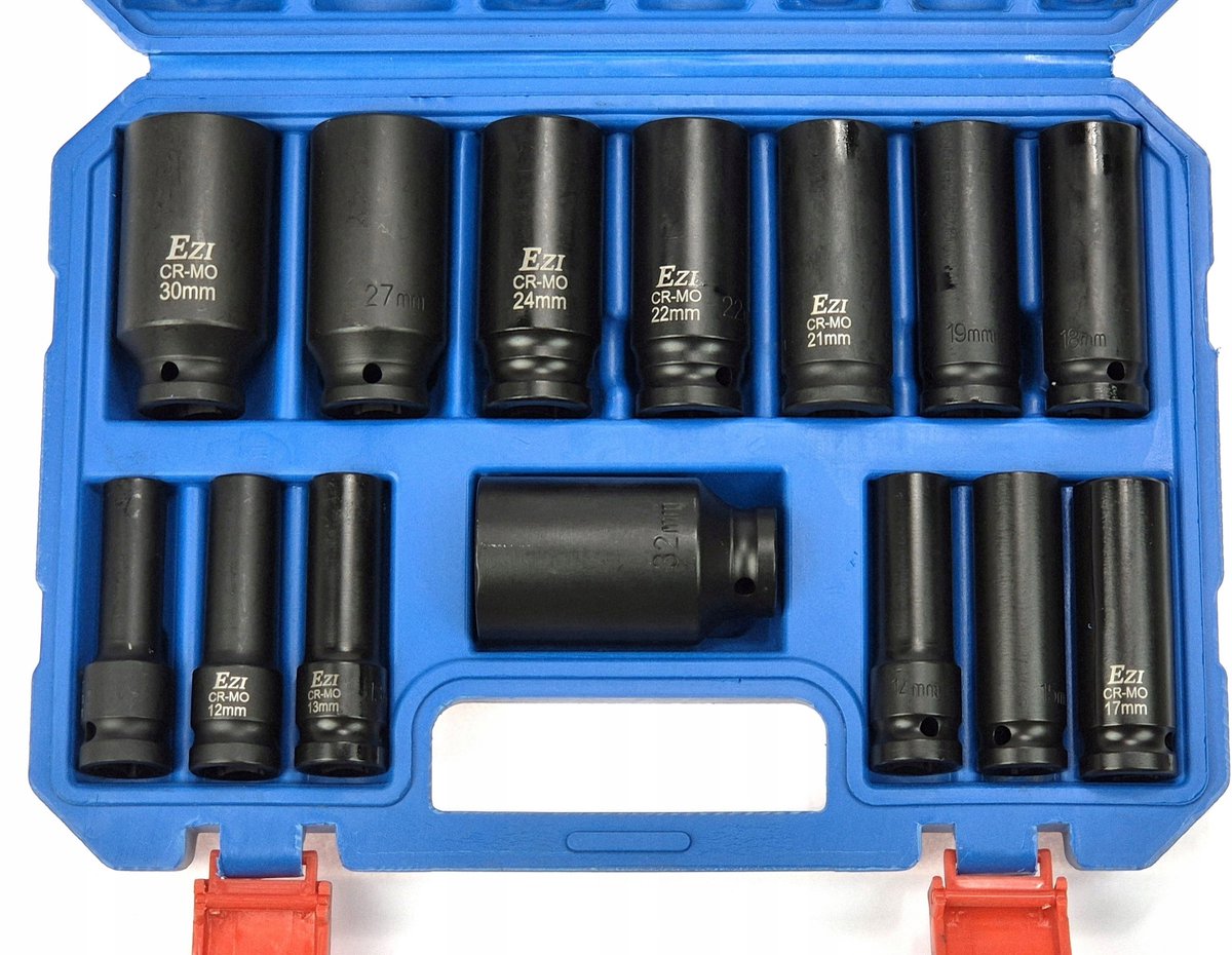 Slagdoppen Set 1/2" 10-32mm 14 Delig Zeskant