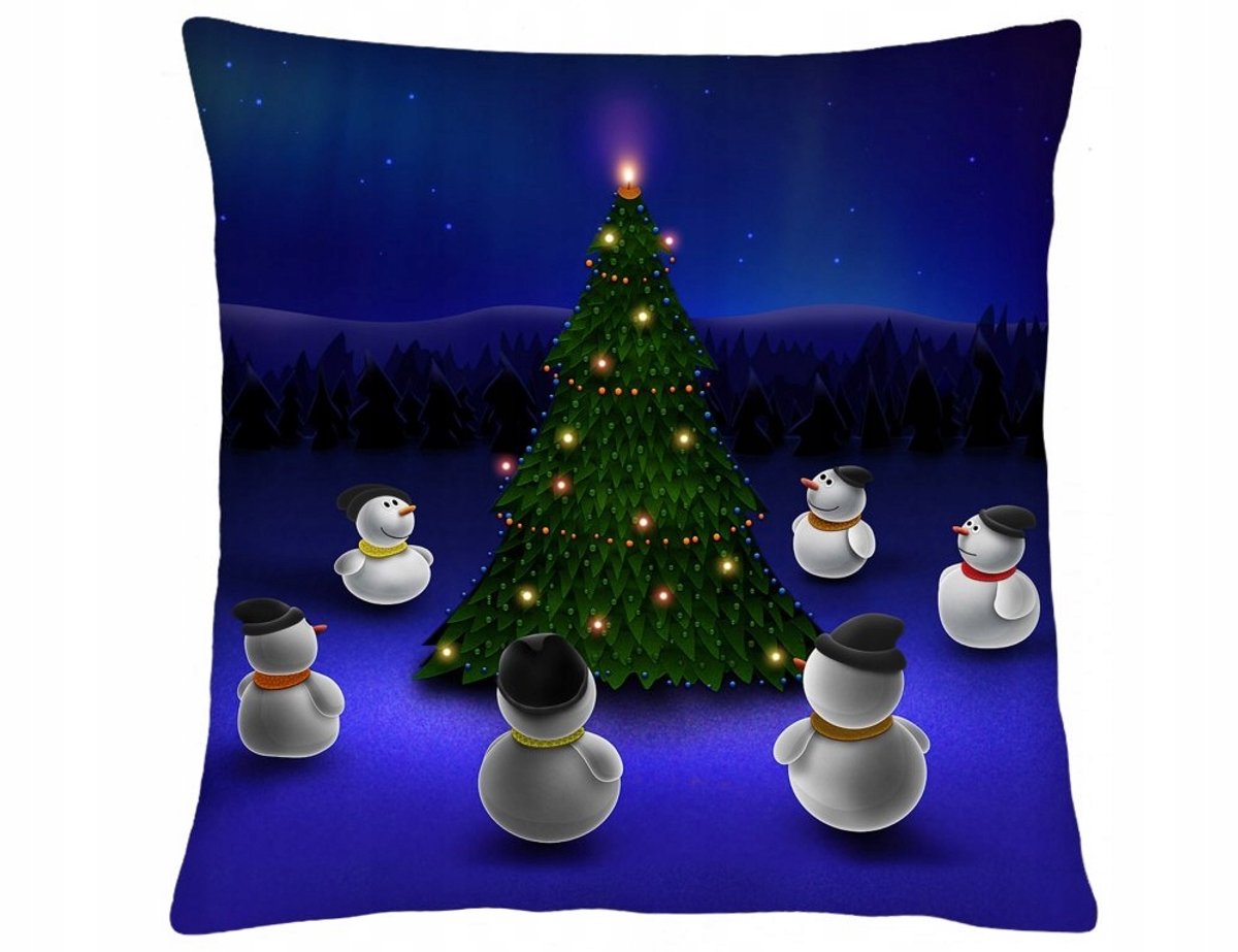 Minky Kerstkussen 40x40 cm - Kerstboom Design