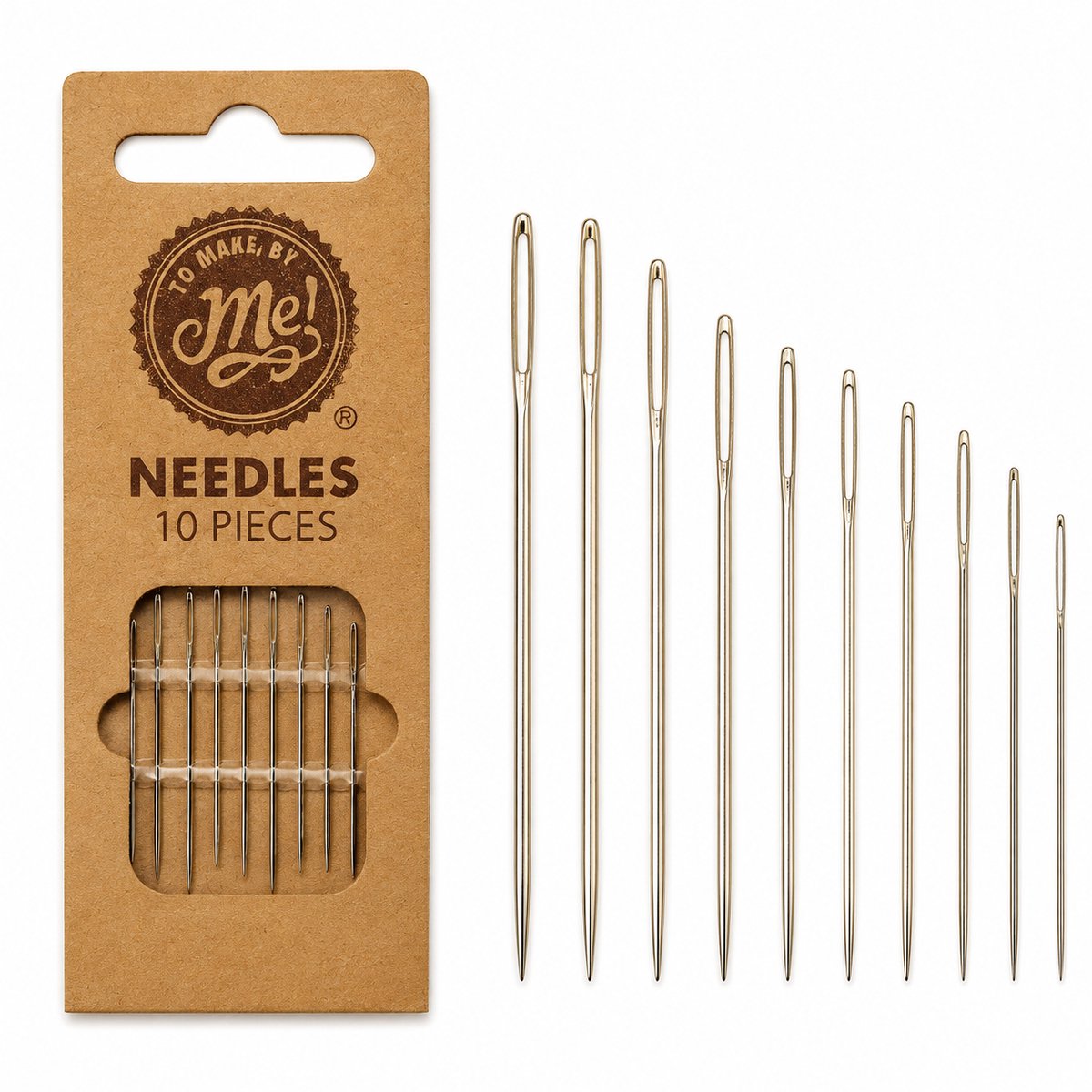 Naainaalden Set 10 Stuks – Handnaalden in Verschillende Maten – Naalden voor Naaien, Kleding Repareren & Handwerk