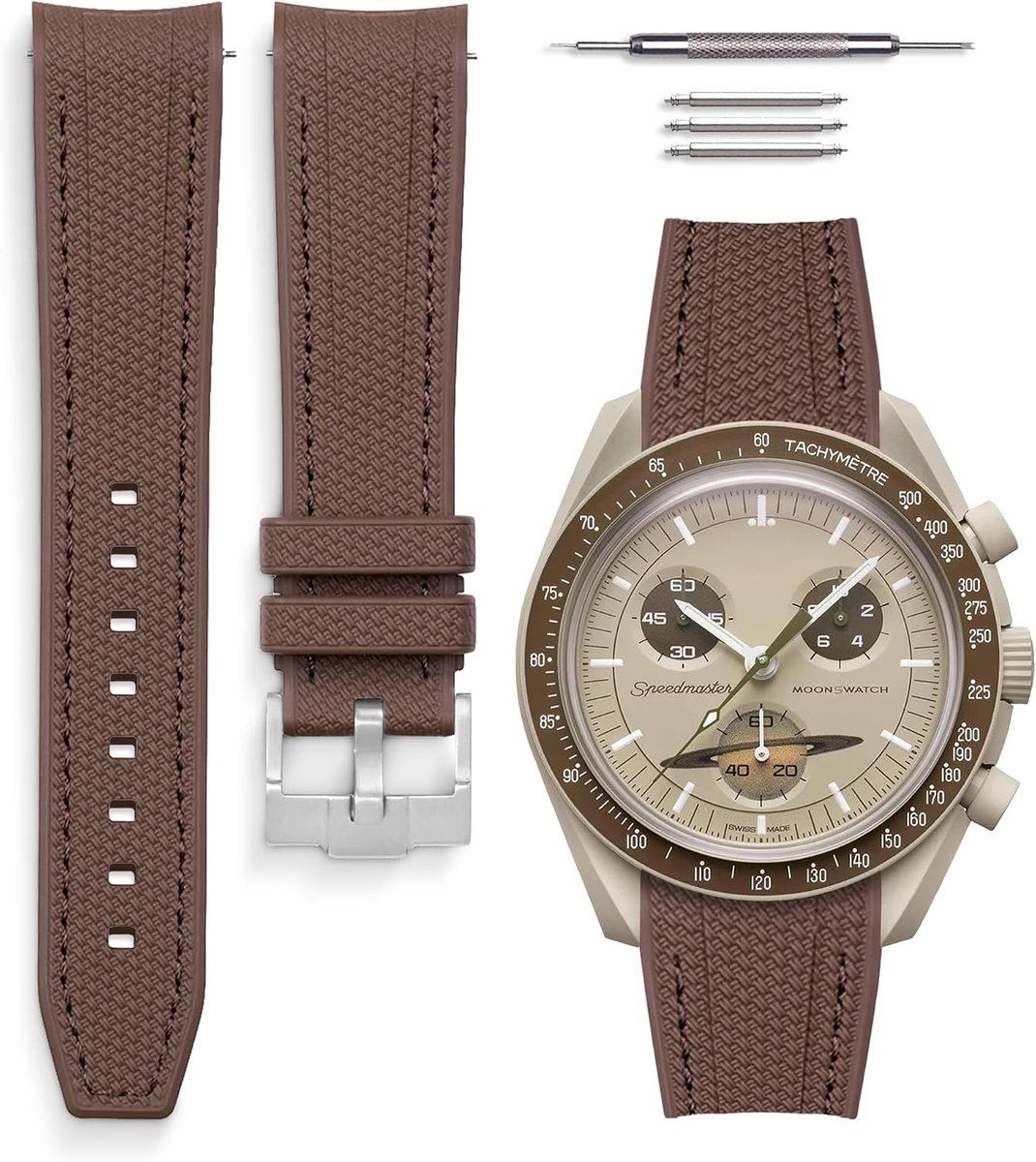 HORACE Universal Liquid Silicone Watch Strap 20mm - Compatible with Omega x Swatch MoonSwatch - ShopVlot