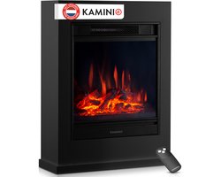 KAMINIO® Kalle elektrische haard met verwarming [elektrische haard wit] - Vrijstaande elektrische…