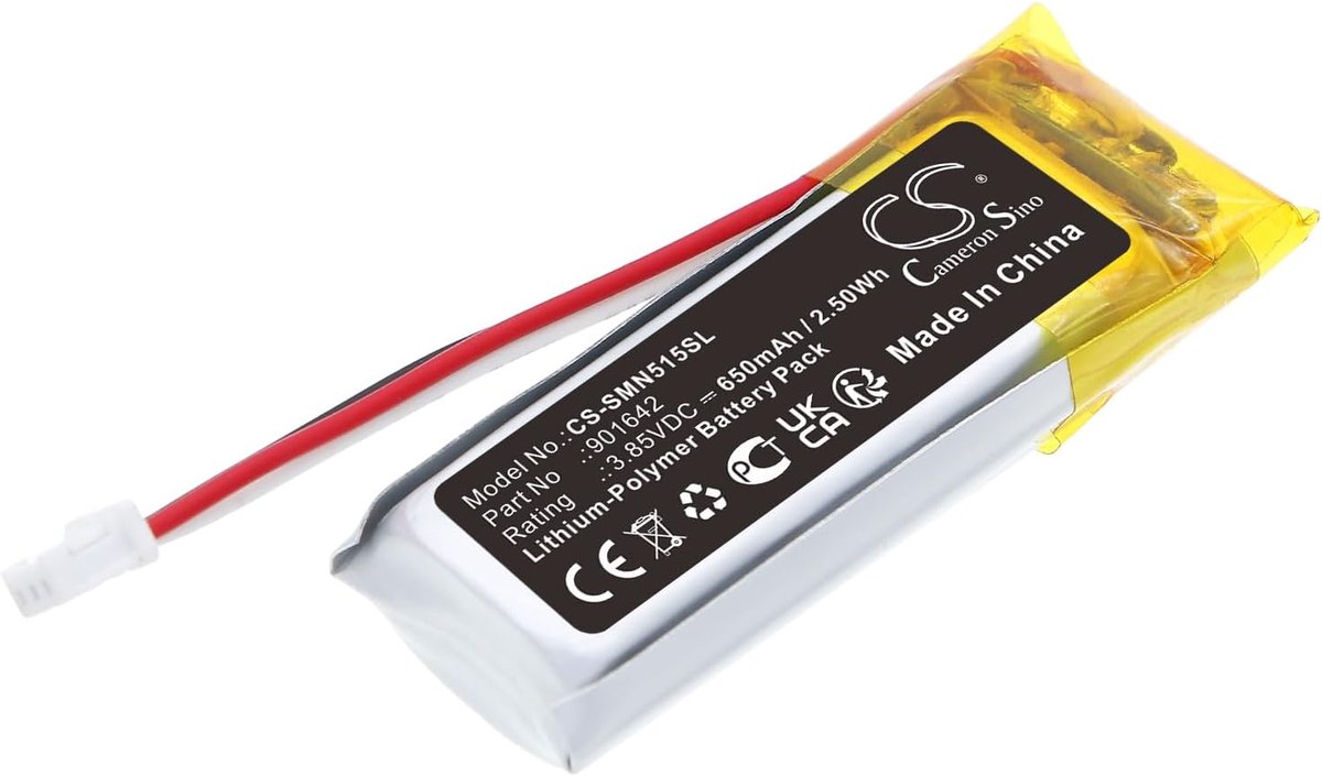 Replacement Battery Compatible with Somfy 5121348A, 515657C, Nina IO, Nina Timer io PN:Somfy 901642 650mAh / 2.5Wh - ShopVlot
