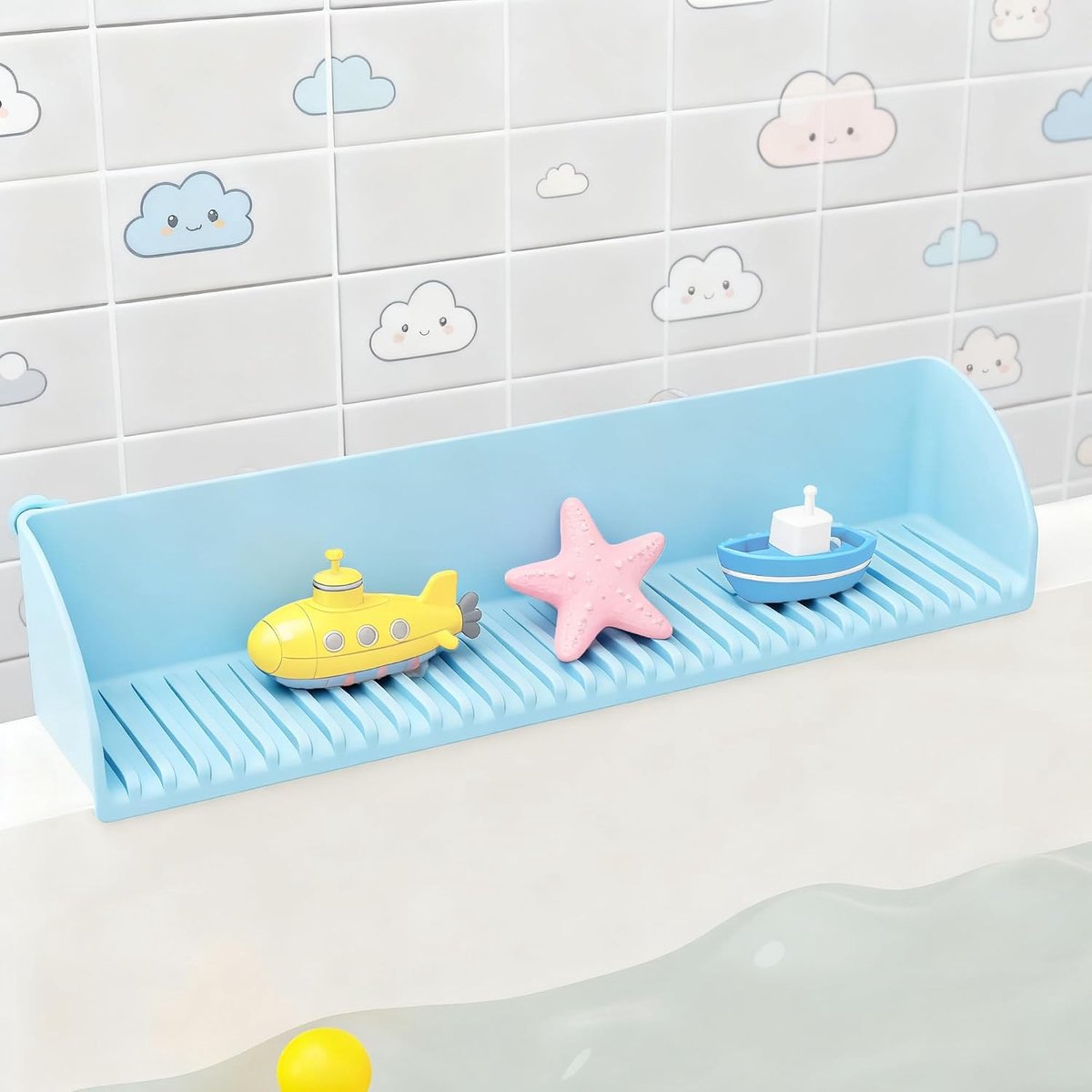 Splash Guard Badkuip 40 x 9 x 8 cm - Waterdicht Silicoon - Antislip - Houdt badkamer droog - ShopVlot