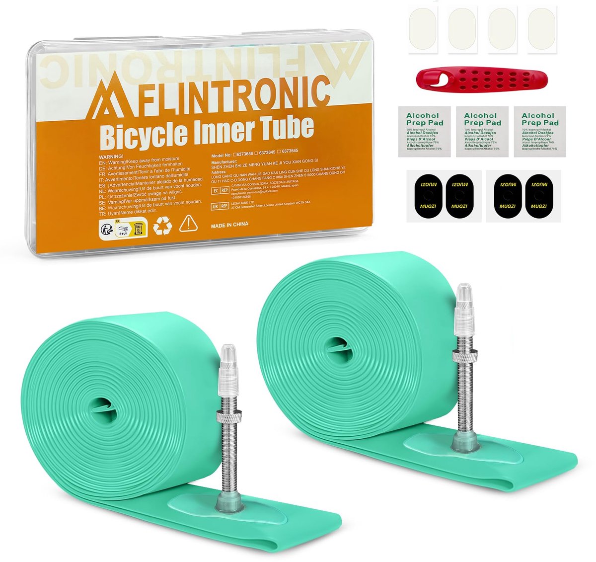 Flintronic TPU fiets binnenbanden, ultralichte binnenband, compatibel met racefietsen 700C x 18C-32C, Presta-ventiel - ShopVlot