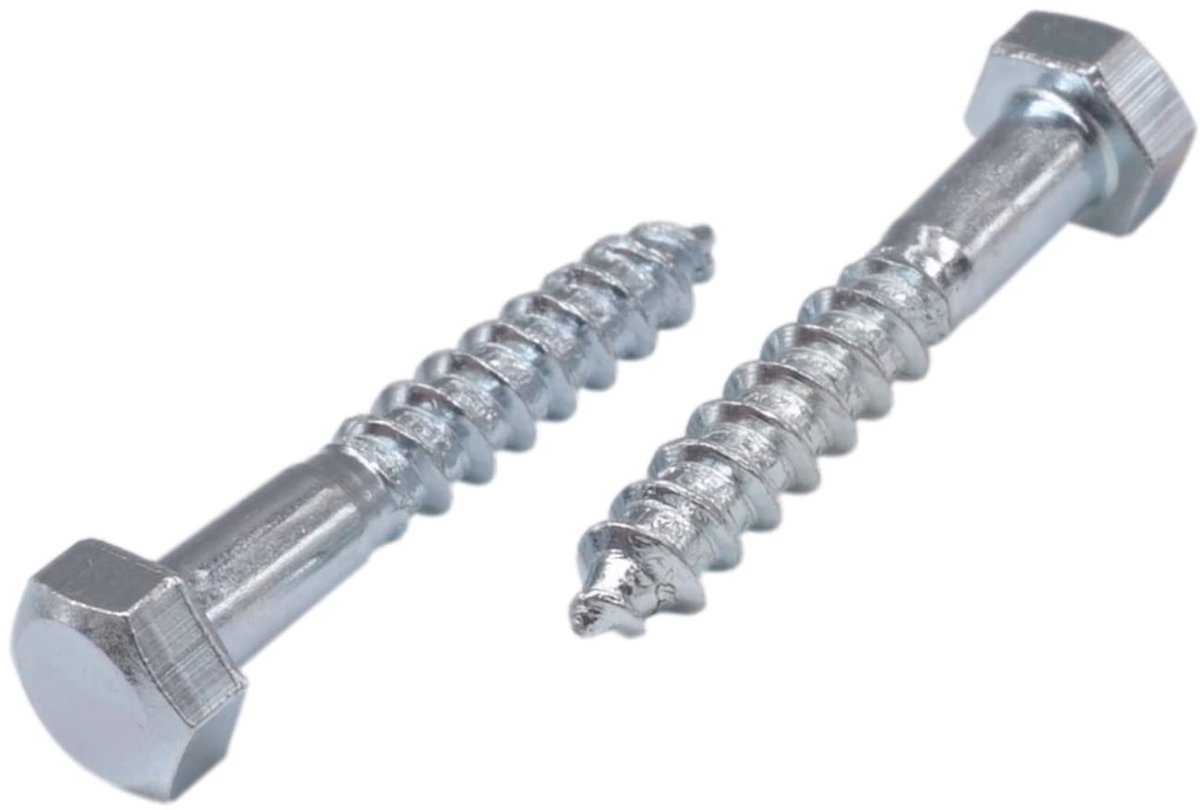 Houtschroeven M5 x 50 mm - Gegalvaniseerd staal - Sterk en duurzaam - Voor het bevestigen van hout - ShopVlot