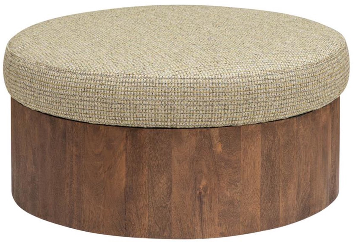 Tower Living Salontafel Ossana - Rond Bruin Hout - Ø80x40cm