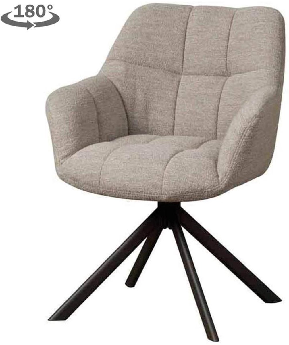 Tower Living Eetkamerstoel Alba Alpine - Grijs Stof - 67x66x86cm