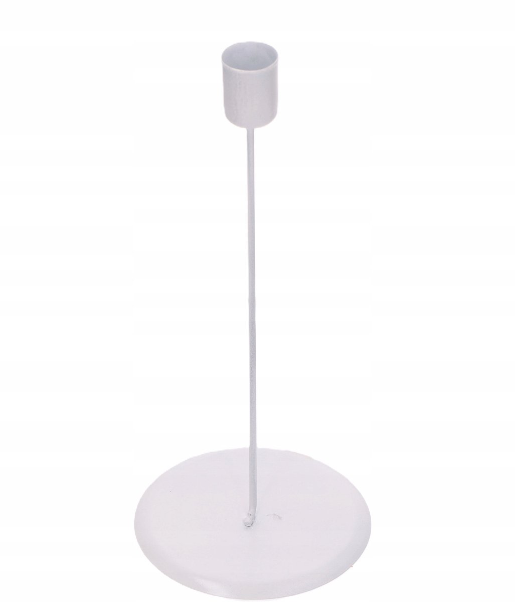 Matte Witte Kandelaar - 23 cm Hoog
