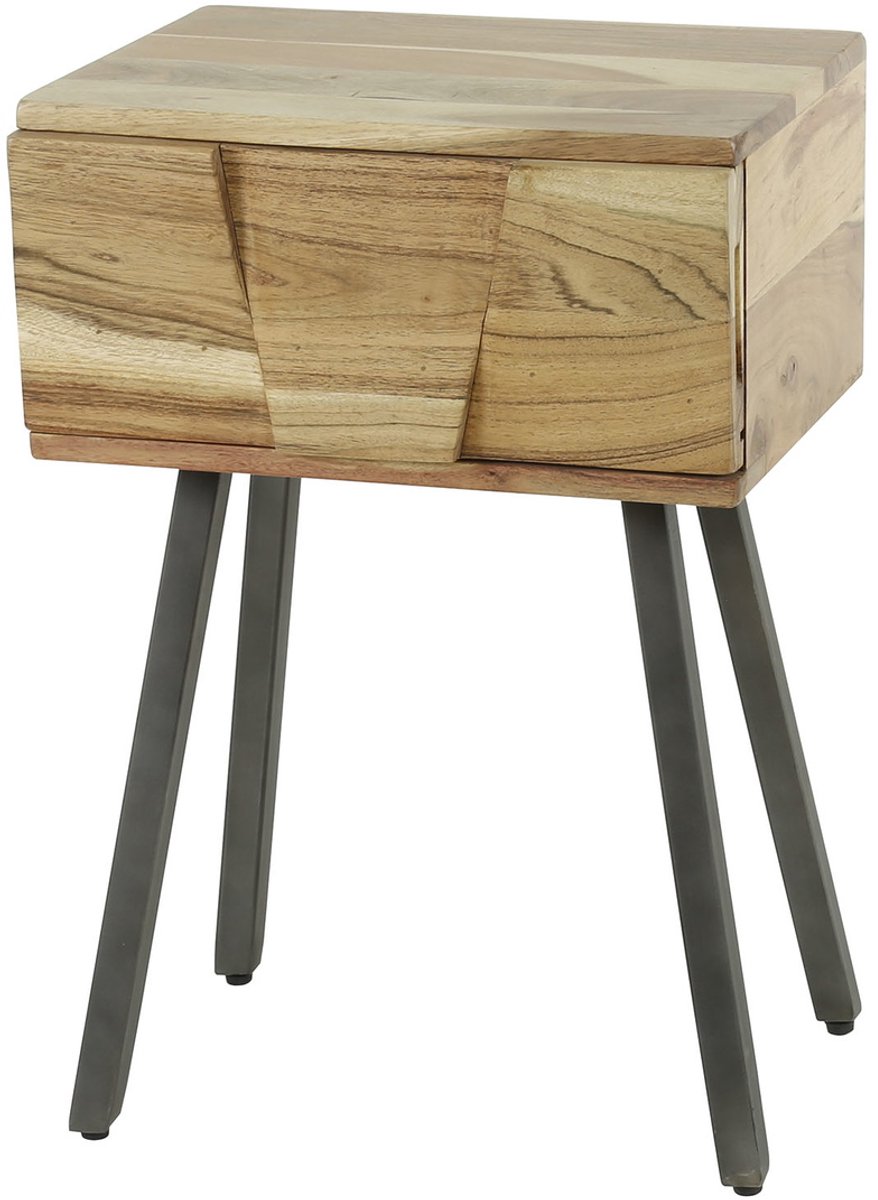 Giga Meubel Nachtkastje Demn - Bruin Hout - 1-Lade - 60x40x30cm