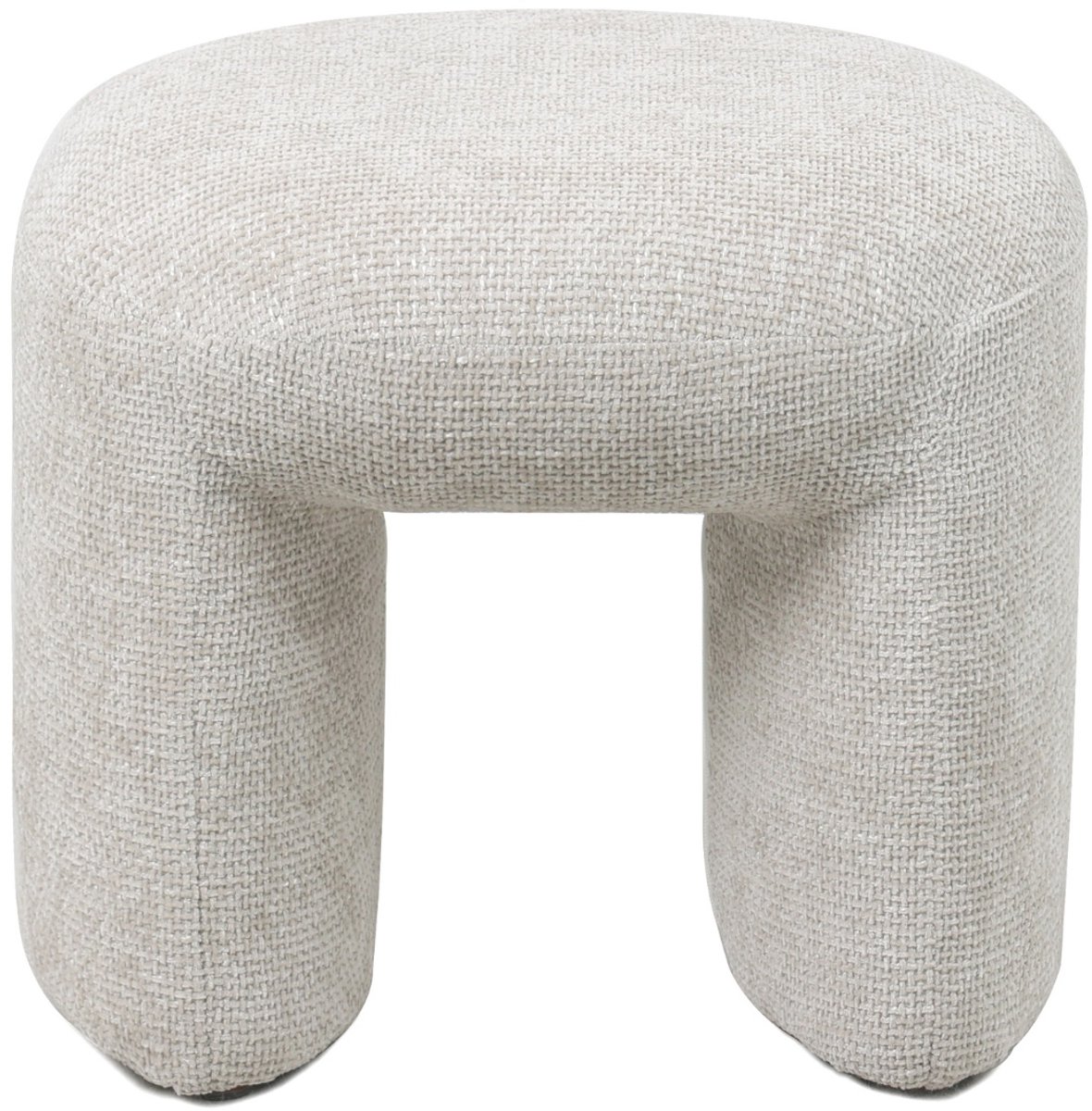 Giga Meubel Poef Haven - Beige - Stof - 47x42x42cm