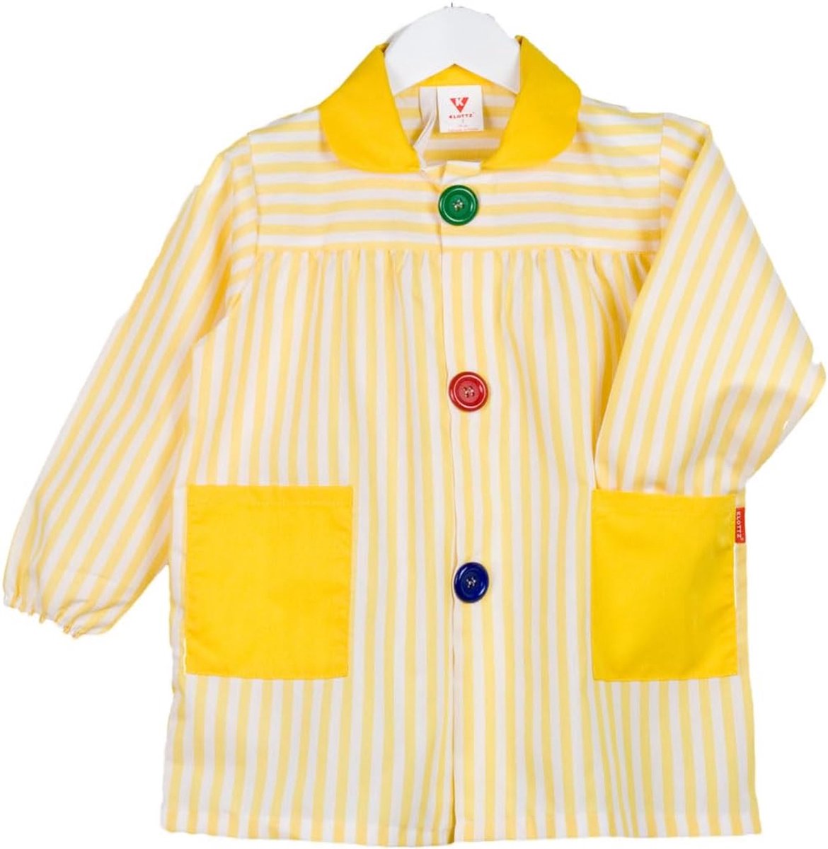 Babymantel meisjes - geel - gestreept - perfect voor na het bad - ShopVlot
