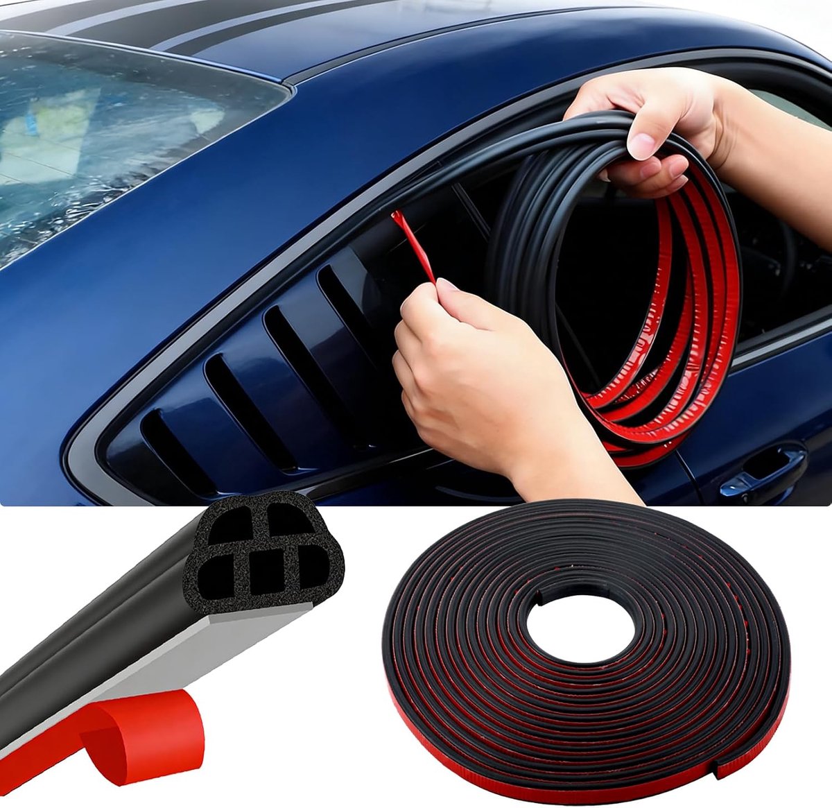 Autodeurafdichting 10 m - Zelfklevend rubber - Geluidsisolatie - Universeel gebruik - ShopVlot