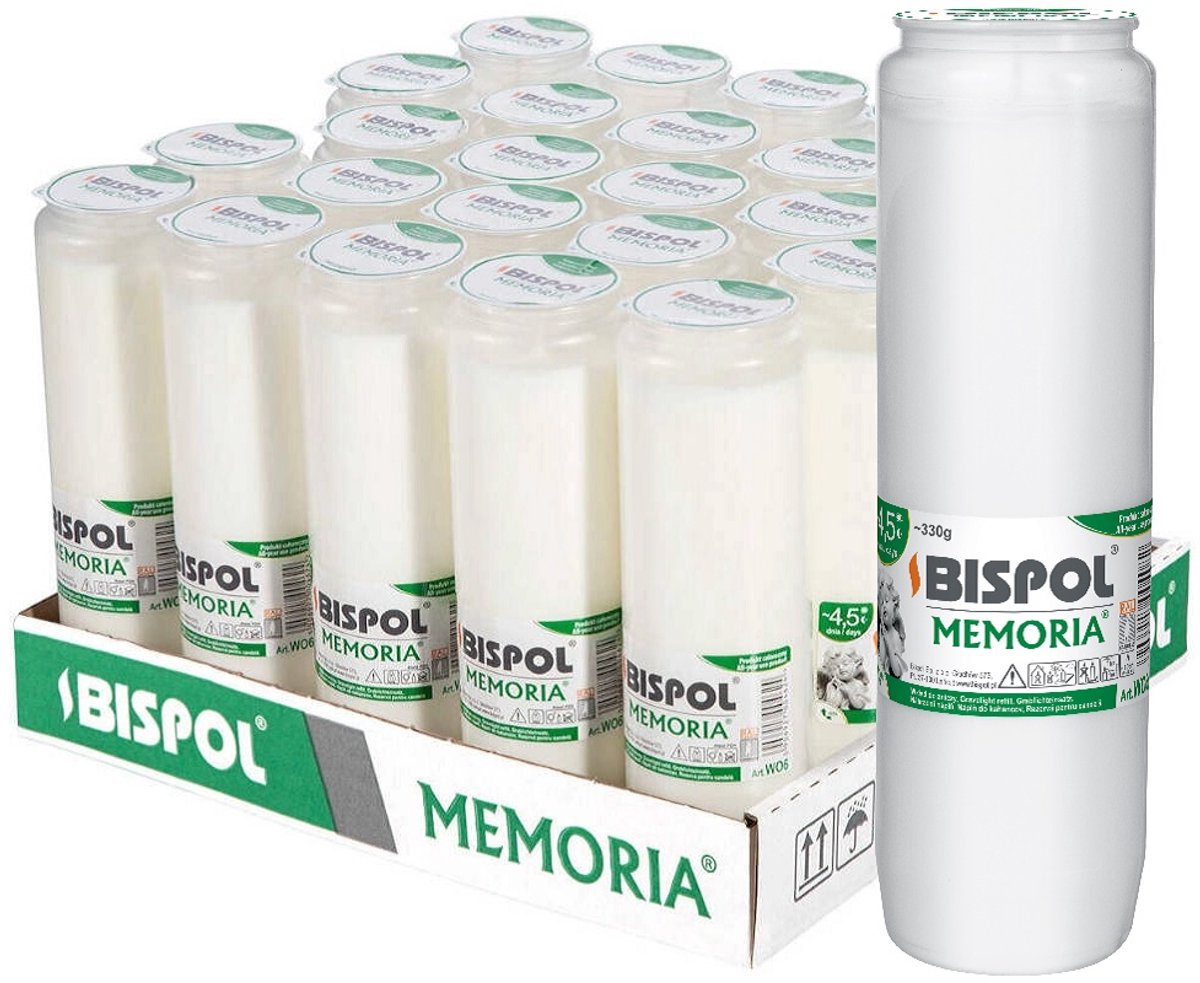 Bispol Memoria WO6 Olie Brandstof 19cm - 4,5 Dagen Branden - 24 Stuks