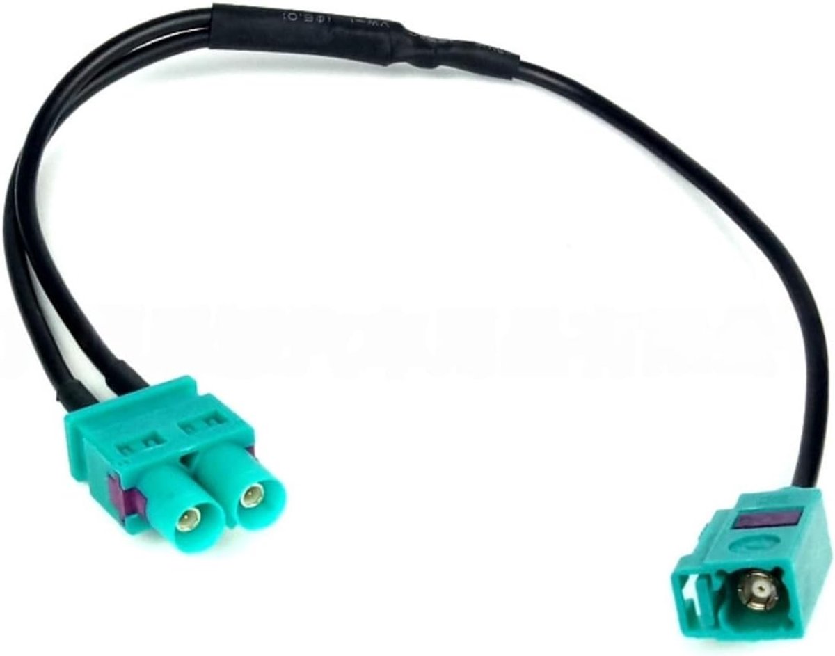 Fakra Z vrouwelijke naar dubbele mannelijke connector antenne verlengkabel 15 cm - ShopVlot
