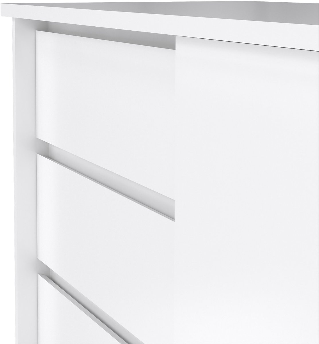 Dressoir Ylva met 1 Schuifdeur + 3 lades Wit Hoogglans - Giga Living