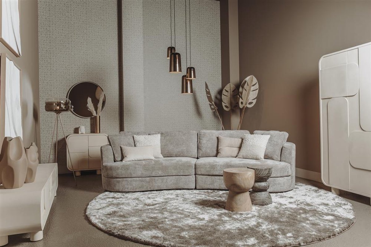 Tower Living Bank Sunderland - Taupe Stof - 289x107x88cm