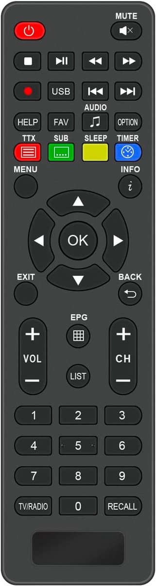 ALLIMITY Remote control compatible with Tele System/Fuba Decoder TS9018HEVC ODE718HEVC - ShopVlot