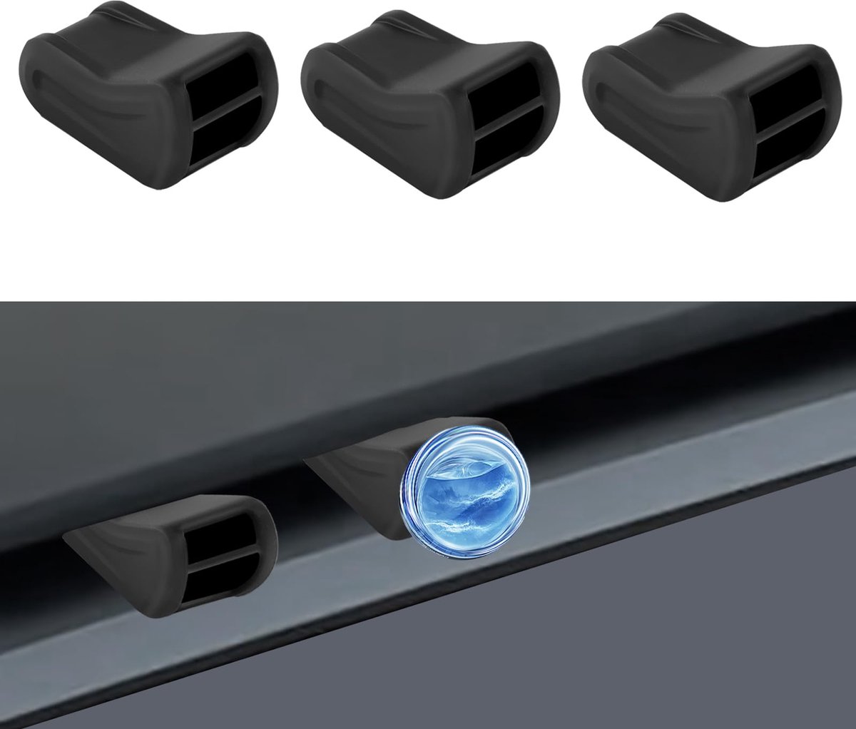 Adapter luchtuitlaat clip voor Tesla Model 3 & Y - 3 stuks - Auto accessoires - Houdt luchtverfrisser veilig - ShopVlot