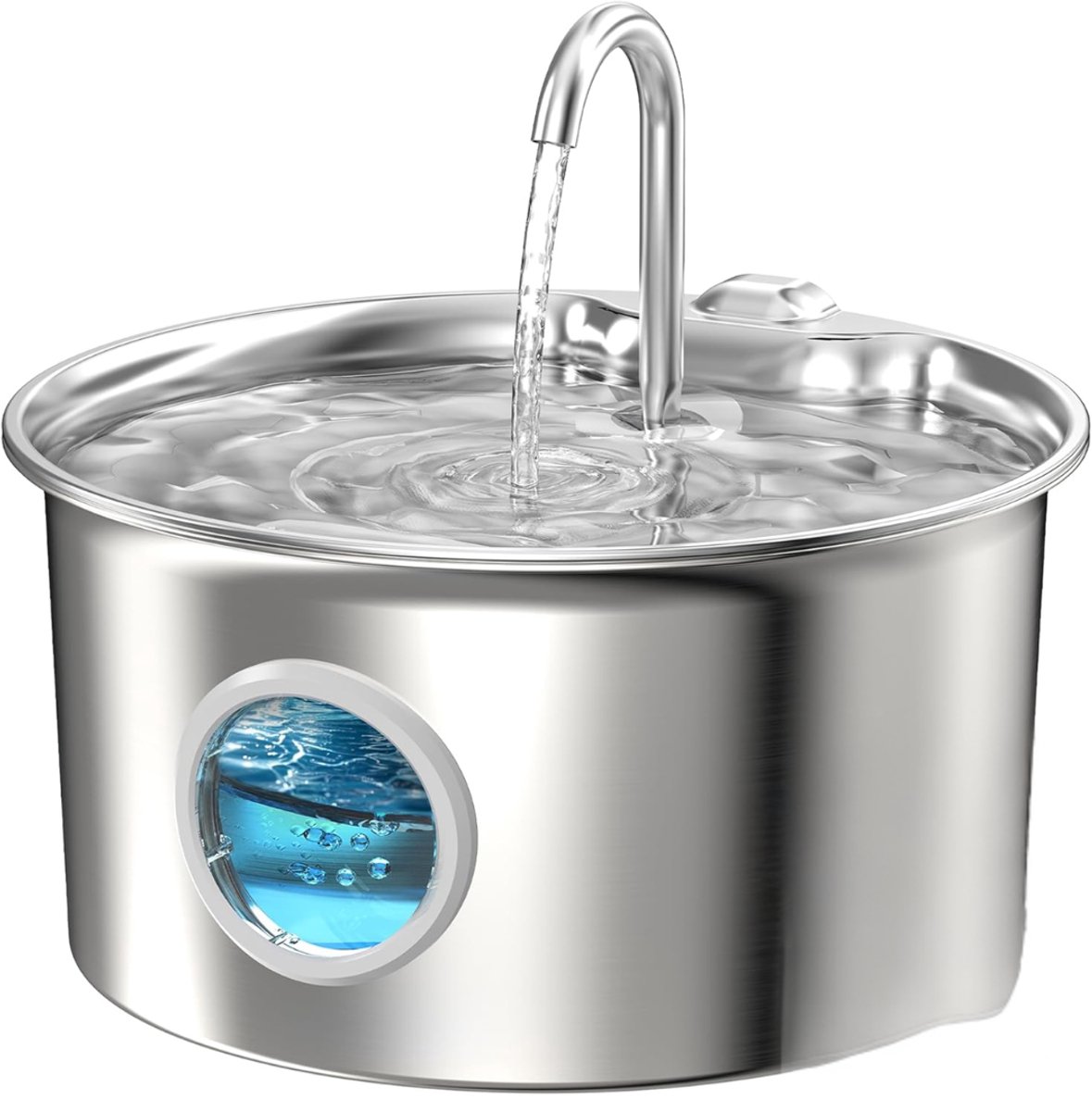 SP® Drinkfontijn - Drinkfontijn Katten - Waterfontein - Zilver - 20cm x 20cm x 11cm