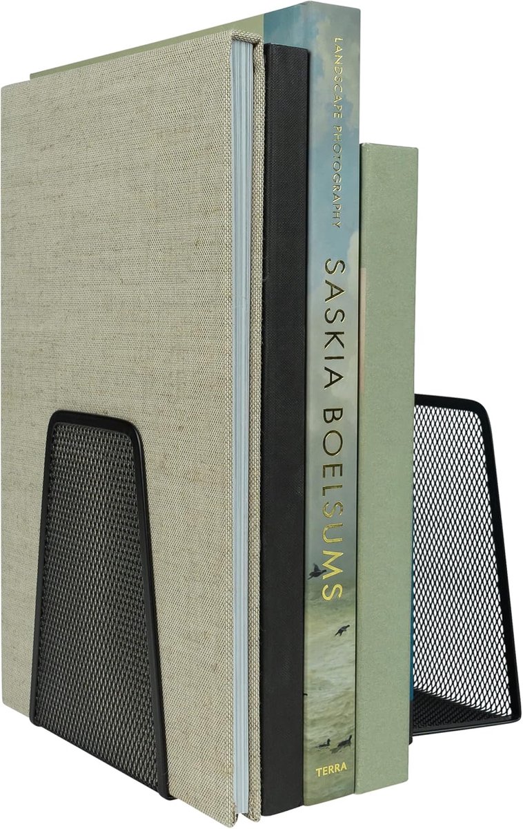 QUVIO Bookends Set of 2 / Bookstand/Bookholder/Bookstand - 13 x 10 x 15 cm - ShopVlot