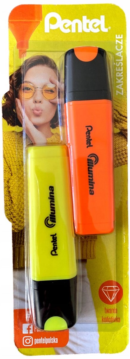 Pentel markeerstiftenset - 2 stuks
