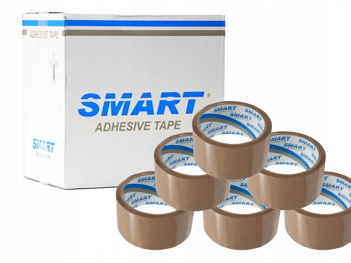 Bruine Pakkingstape 48mm x 50m Oplosmiddel 6 stuks - Sterk & Duurzaam