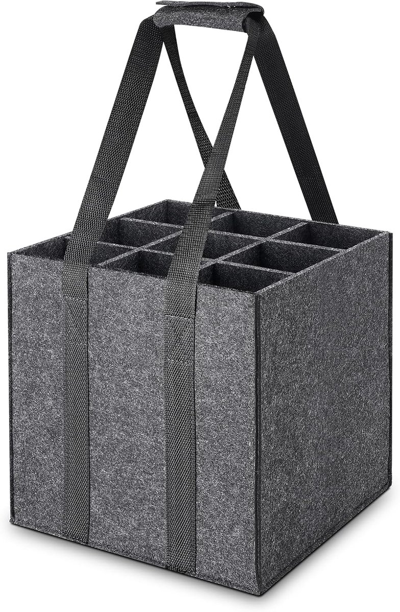 Felt Water Bottle Holder with 6 Compartments for 1.5L Bottles, Durable Felt Bottle Holder, Reusable, Portable, for - ShopVlot