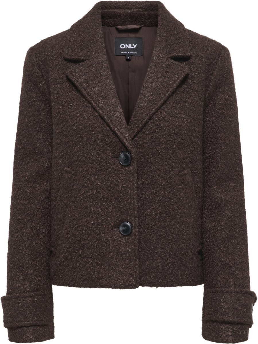 Only Jas Onlvaleria Boucle Short Coat Otw 15321874 Coffee Bean Dames Maat - S