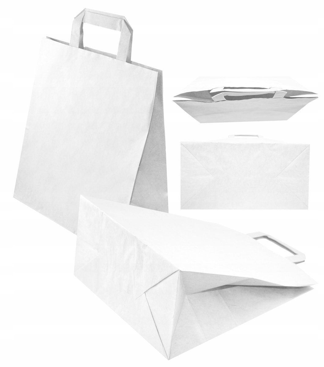Witte papierbakjes 22x11x28,5 cm - 250 stuks