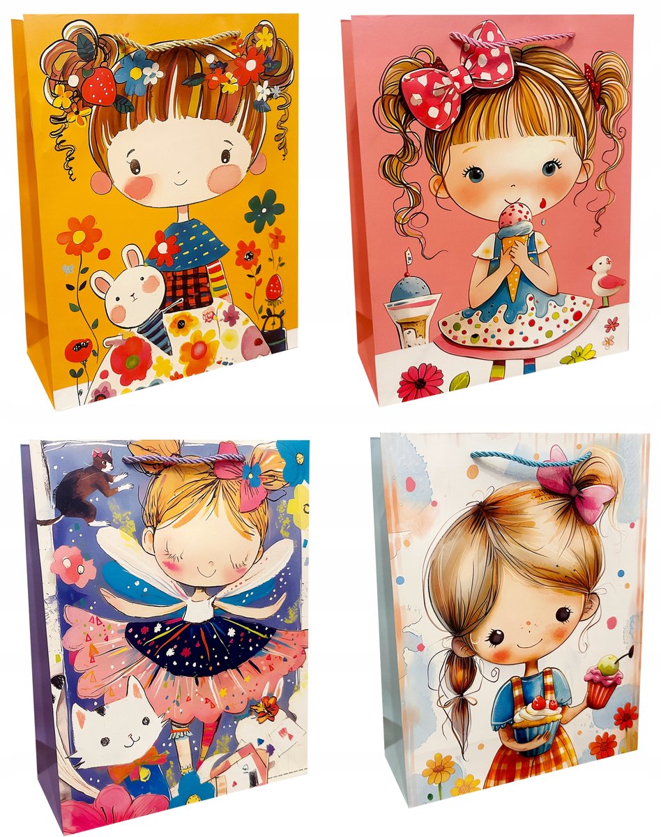 Decoratieve Cadeautas Meisje 31x40x12cm - Merkloos