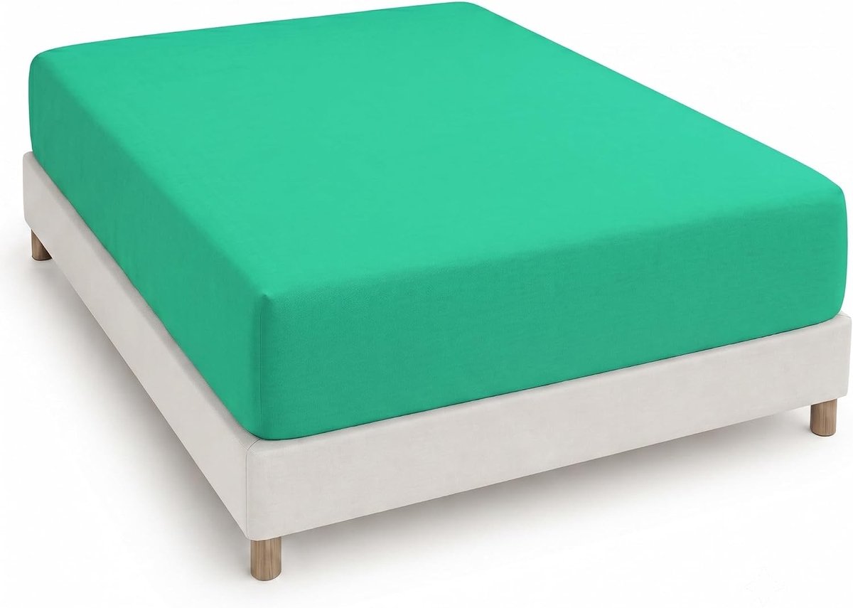 Hoeslaken - Groen - 150 x 190 x 33 cm - Microvezel - Voor Matrassen