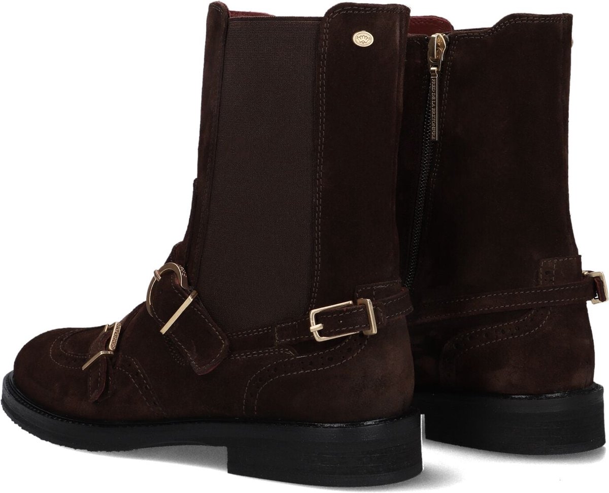 Fred De La Bretoniere - PARIS EDANE Ankle Boot Suede Dark Brown - Maat 42
